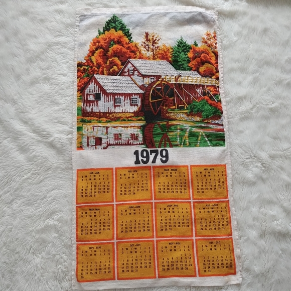 1979 Kitchen Towel Vintage Calendar - Picture 4 of 4
